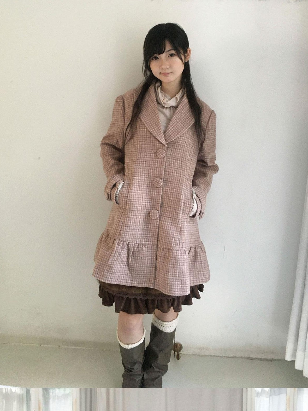SicAstra Vintage Collegiate Plaid Blazer Collar Sweet Women&