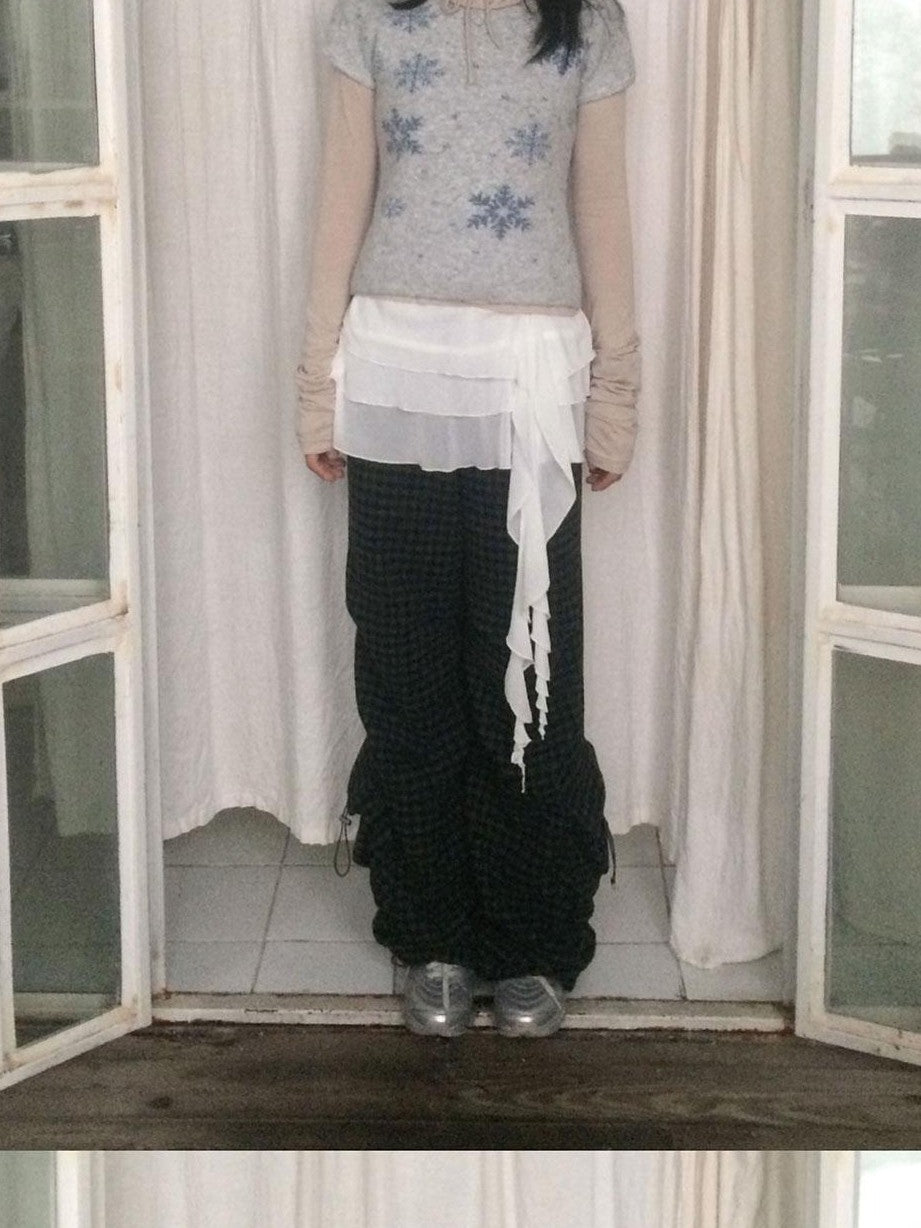 SicAstra Vintage Two Tone Snowflake Jacquard Vest Women&