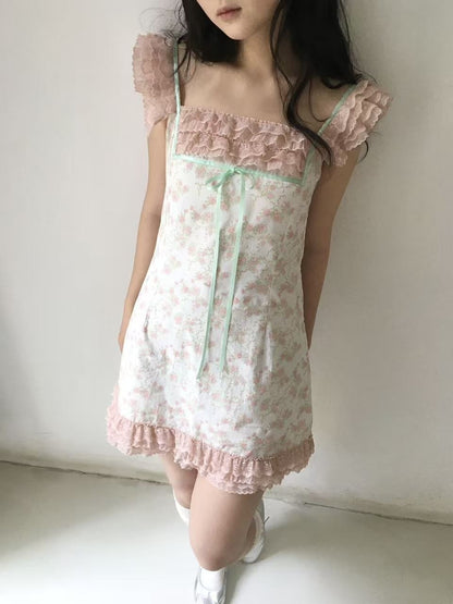 SicAstra_Woodland_Floral_Flutter_Sleeve_Lace_Trim_Tie_Waist_Women&