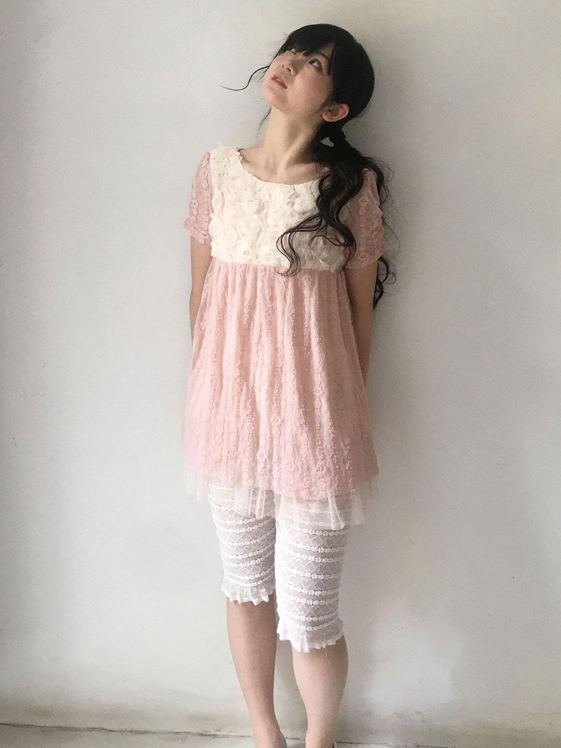 SicAstra Woodland Small Floral Lace Trim Layered Women&