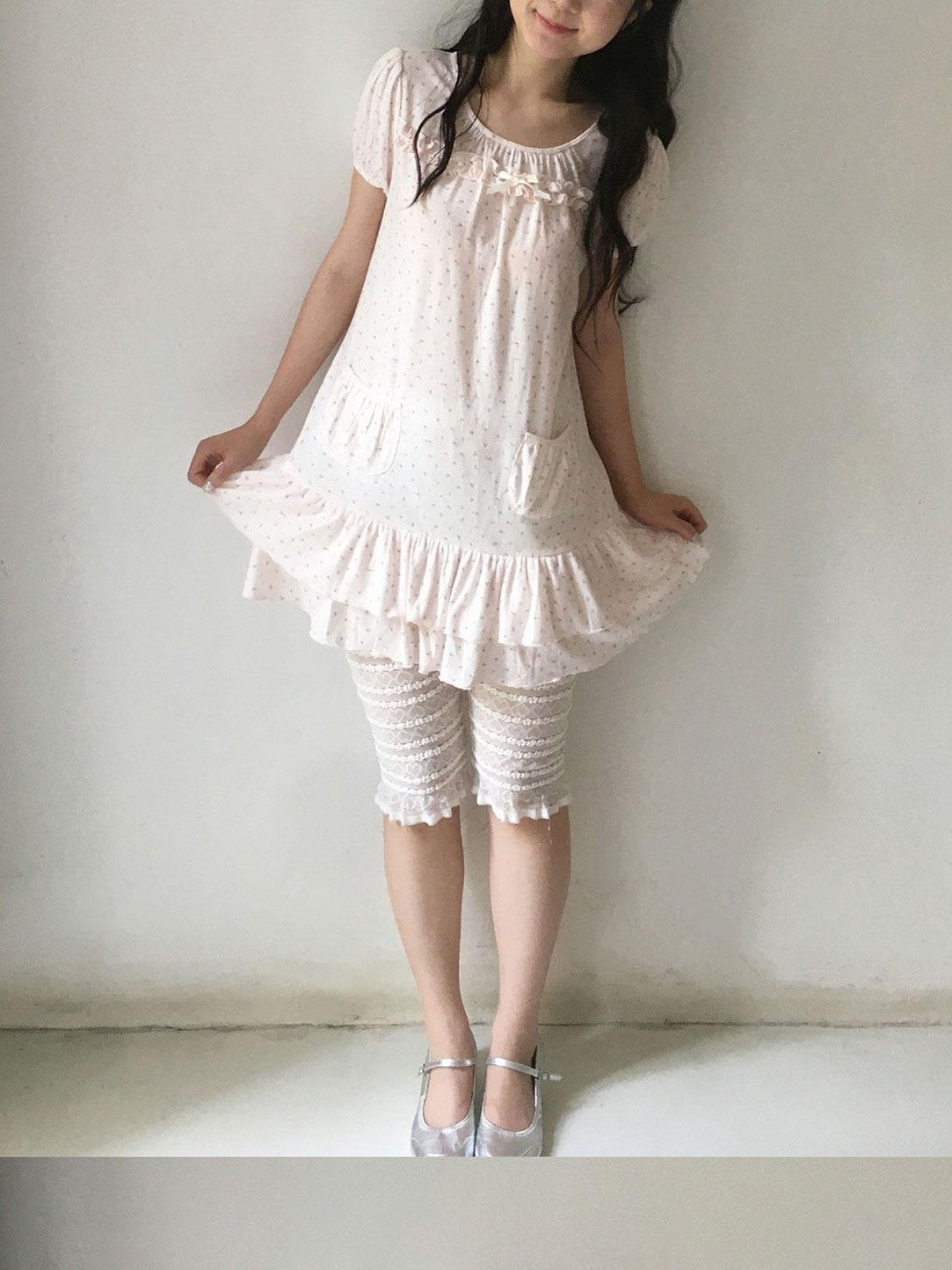 SicAstra Woodland Small Floral Lace Trim Layered Women&