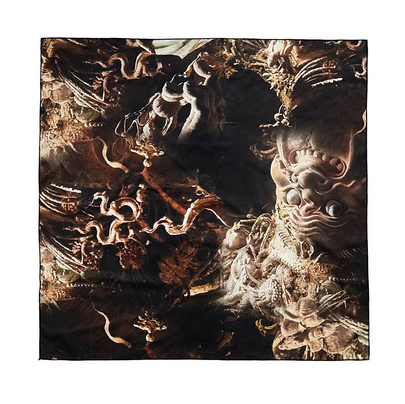 YOSHUYUKI Yoshuyuki Vintage Millennium Dunhuang Print Scarf