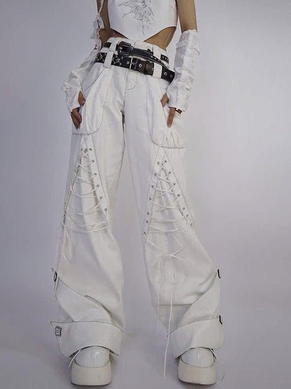 WSW WUSHENWU Silky White Pain Relief High Street Jeans