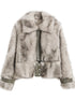 Fur Trim Detachable Hem Trench Coat