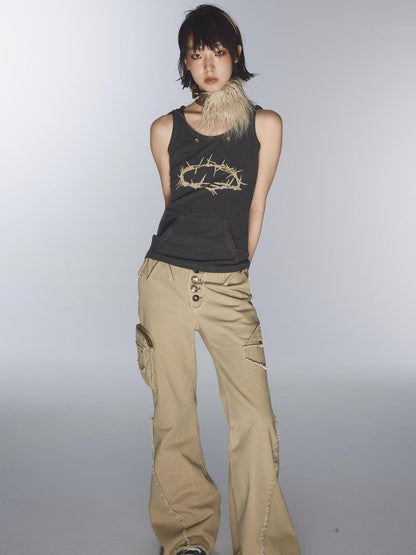NONAME SPACE Skin Friendly High Elastic Hoodie With Flap Pocket Pants