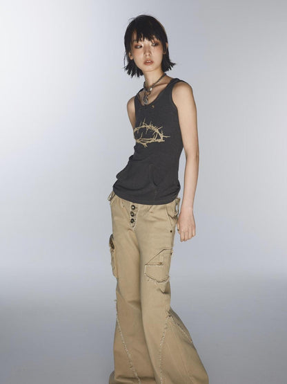NONAME SPACE Skin Friendly High Elastic Hoodie With Flap Pocket Pants