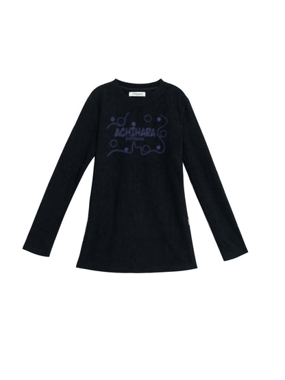 Achihara Soft Cozy Long Sleeve Tee With Split Hem