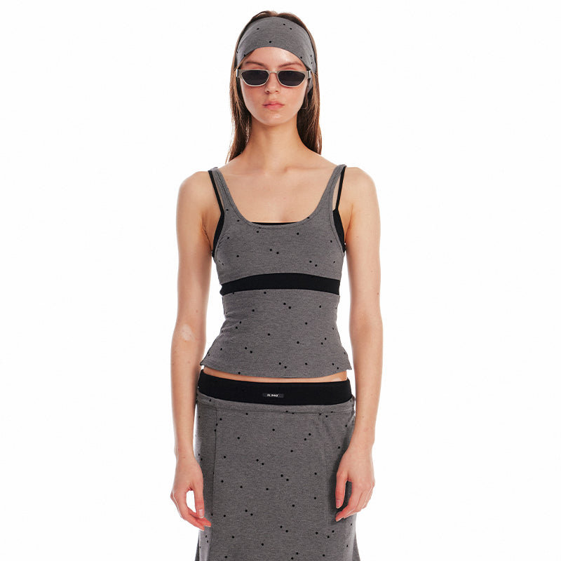ALINNV STUDIO Knitted Paneled Slip Dress With Fishtail Hem