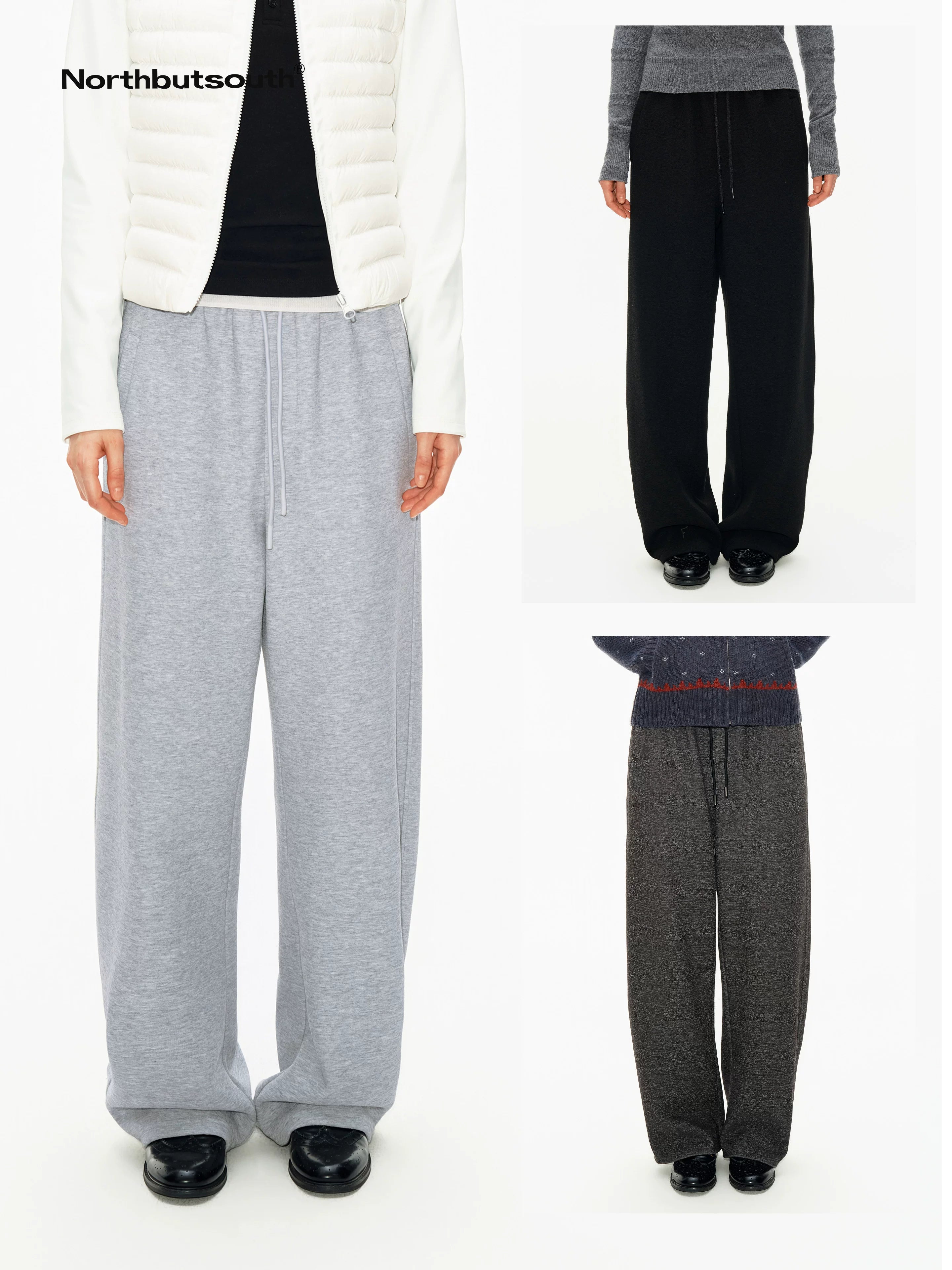 Slub Texture Adjustable Waist Curved Cut Women&