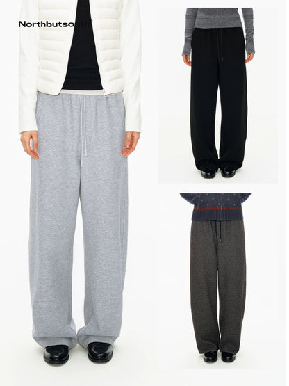 Slub Texture Adjustable Waist Curved Cut Women&