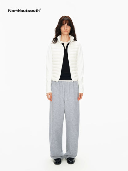 Slub Texture Adjustable Waist Curved Cut Women&