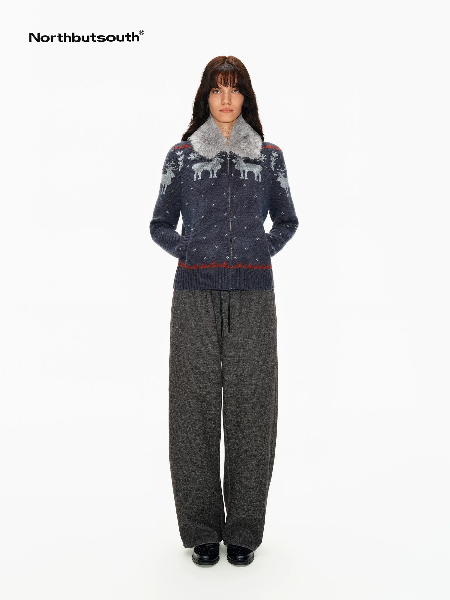 Slub Texture Adjustable Waist Curved Cut Women&