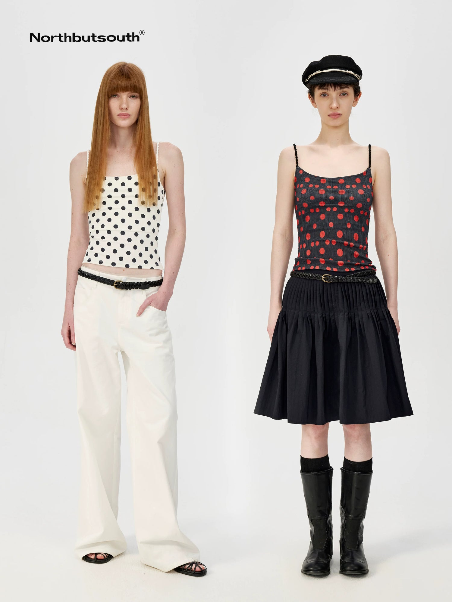 Small Polka Dot Striped Textured Slim Fit Women&