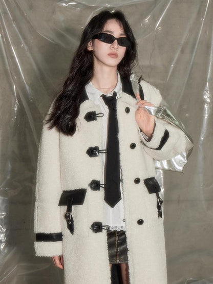 DIDDI MODA Soft Lamb Fur Leather Reversible Coat