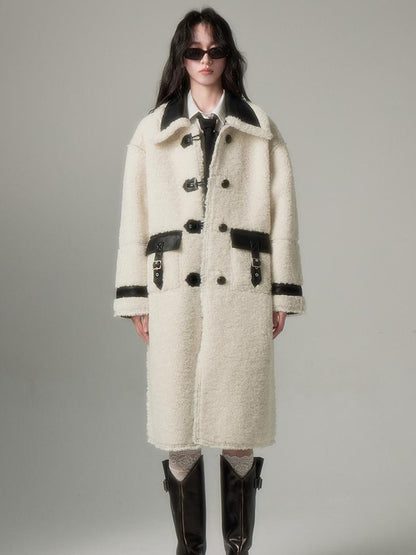 DIDDI MODA Soft Lamb Fur Leather Reversible Coat