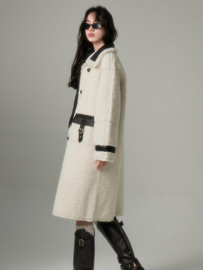 DIDDI MODA Soft Lamb Fur Leather Reversible Coat