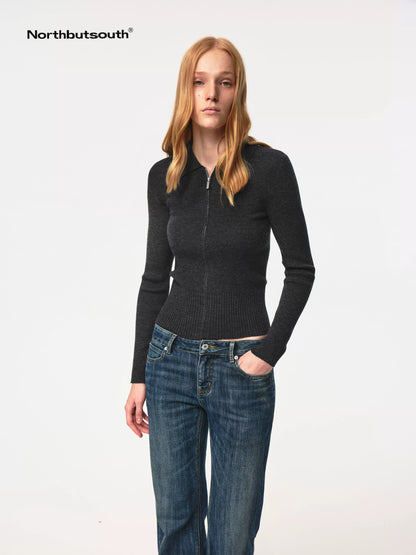 Soft Wool Blend Raglan Sleeve Cardigan