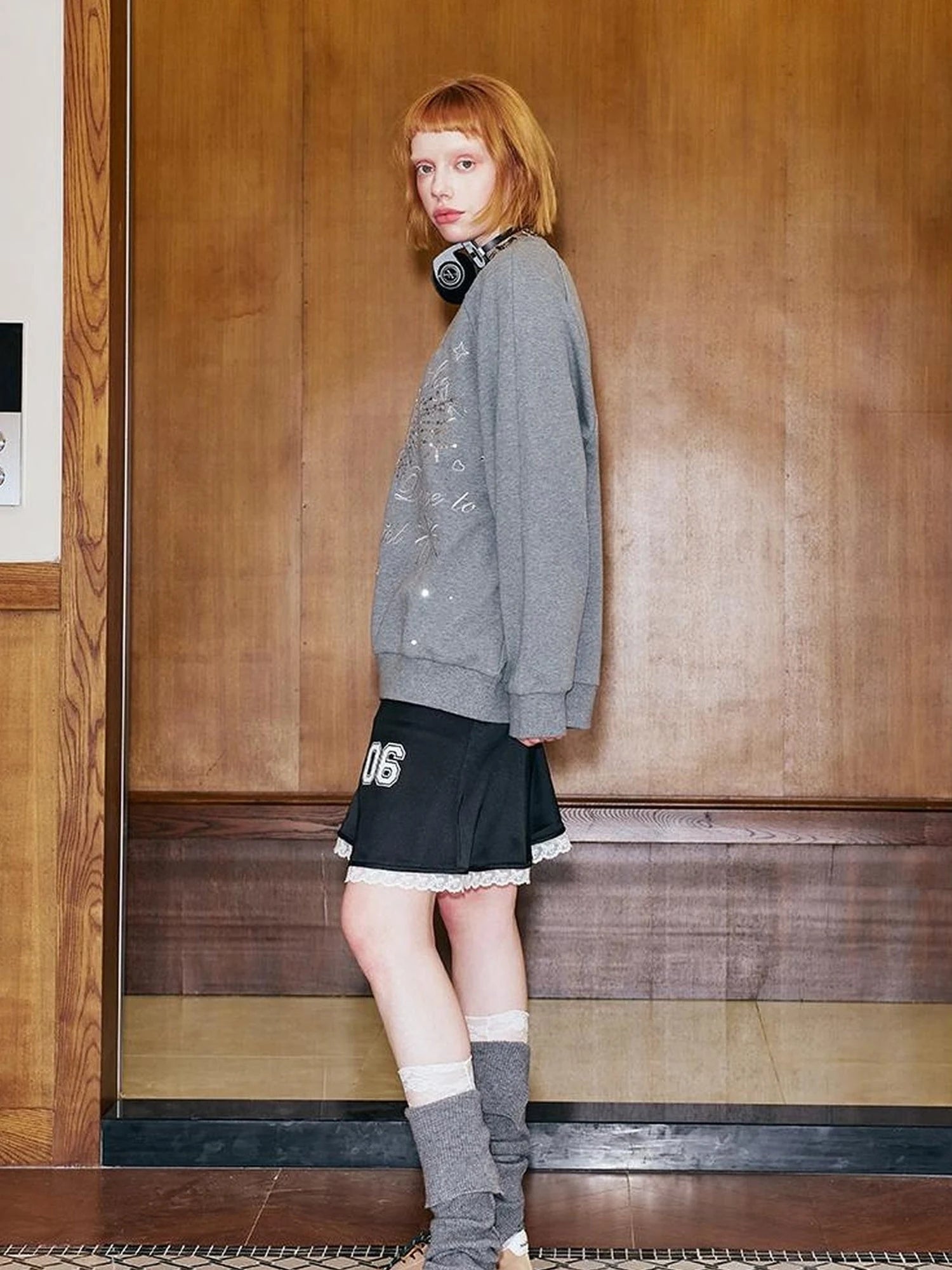 Sparkling Firework Embroidered Crewneck Sweatshirt