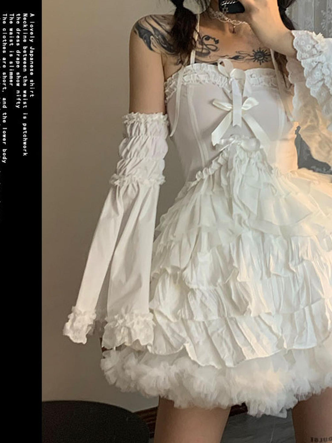 WSW WUSHENWU Spider Web Wave Sleeveless Slit Dress