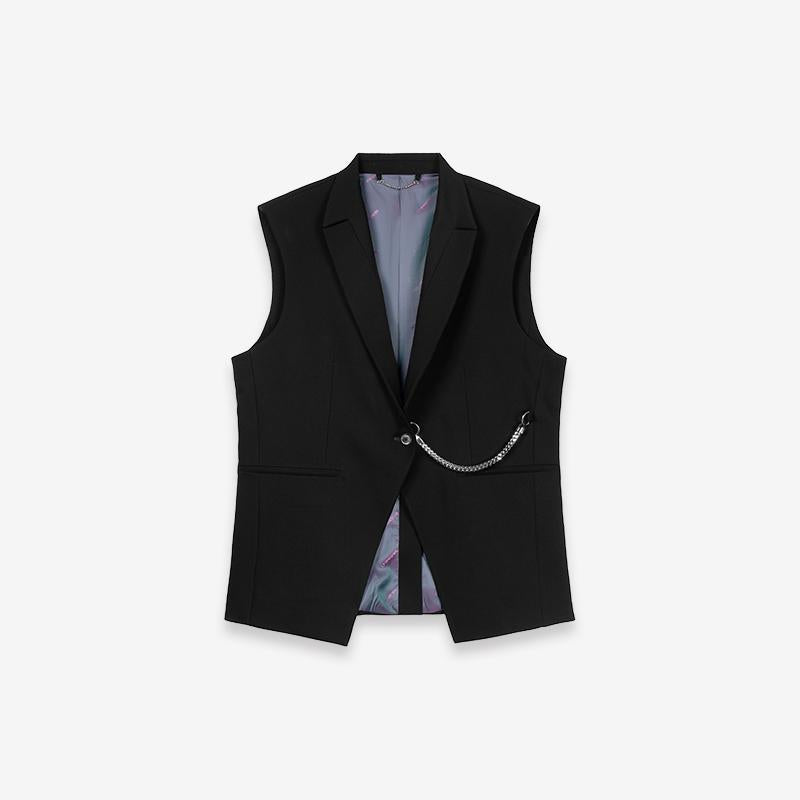 Split Hem Waistcoat Blazer