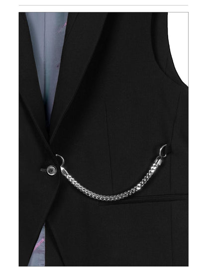 Split Hem Waistcoat Blazer