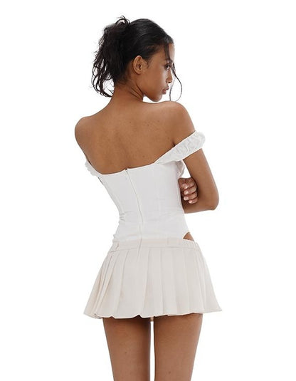 Sporty Sexy Cut-Out Waist Pleated Dress