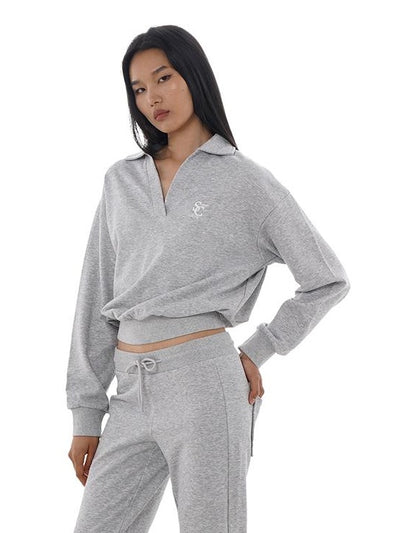 Spring Casual Collar Hoodie &amp; Flared Jogger Set