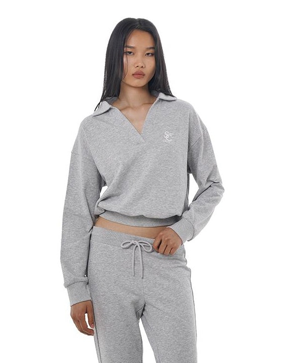 Spring Casual Collar Hoodie &amp; Flared Jogger Set