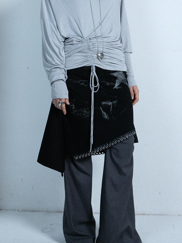 Spring Fall Stretchy Low-Rise Flared Trousers for Women