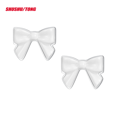 Spring Fashion Elegant Ceramic Bow Earrings