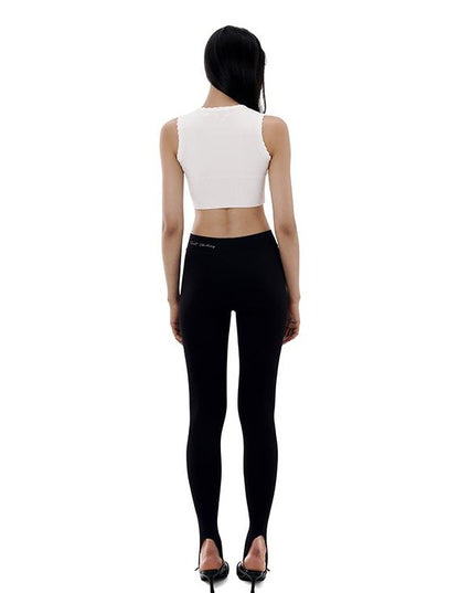 Spring High-Waist Retro Stretch Stirrup Pants