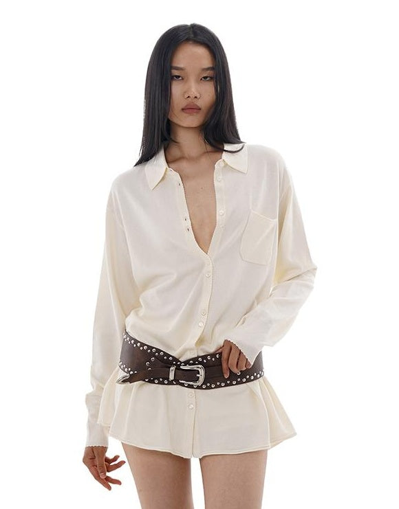 Spring KniT-shirt Dress with Anti Slip Shorts
