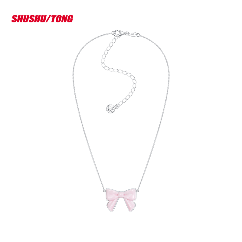 Spring New Arrival: Double-Sided Ceramic Bow Necklace