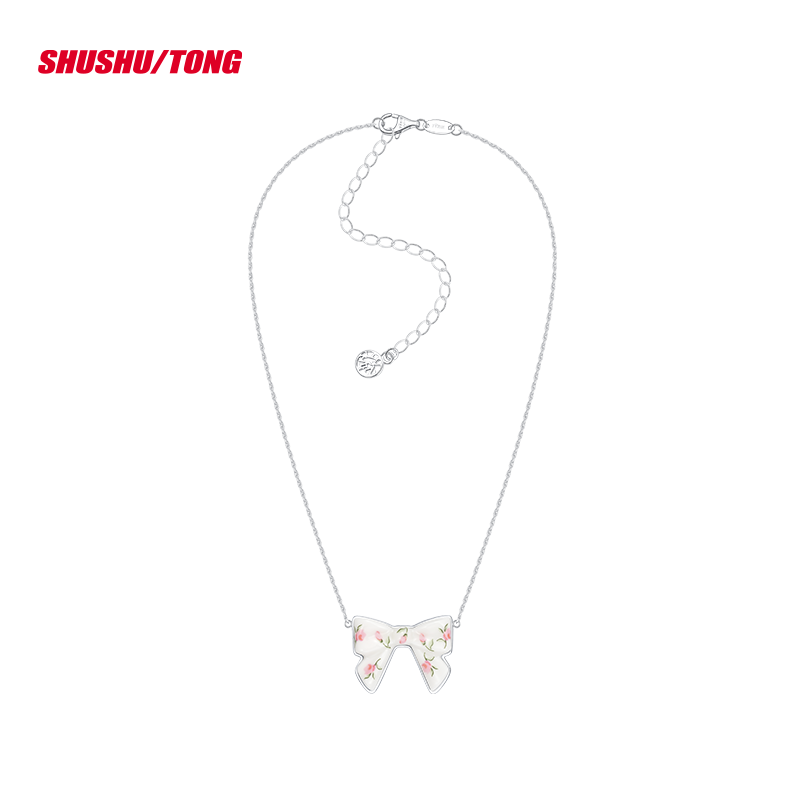 Spring New Arrival: Double-Sided Ceramic Bow Necklace