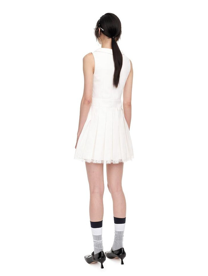 Spring New Arrival: Elegant Pleated Collar Dress