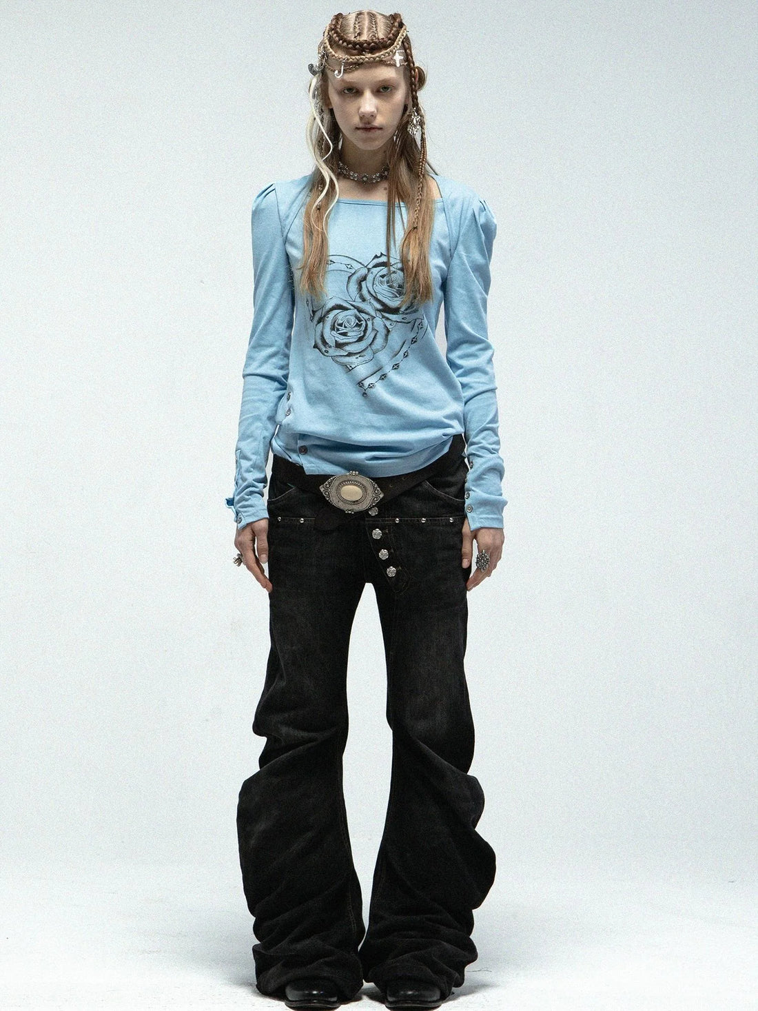 Spring Summer Square Neck Ballet T-Shirt With Puff Sleeves