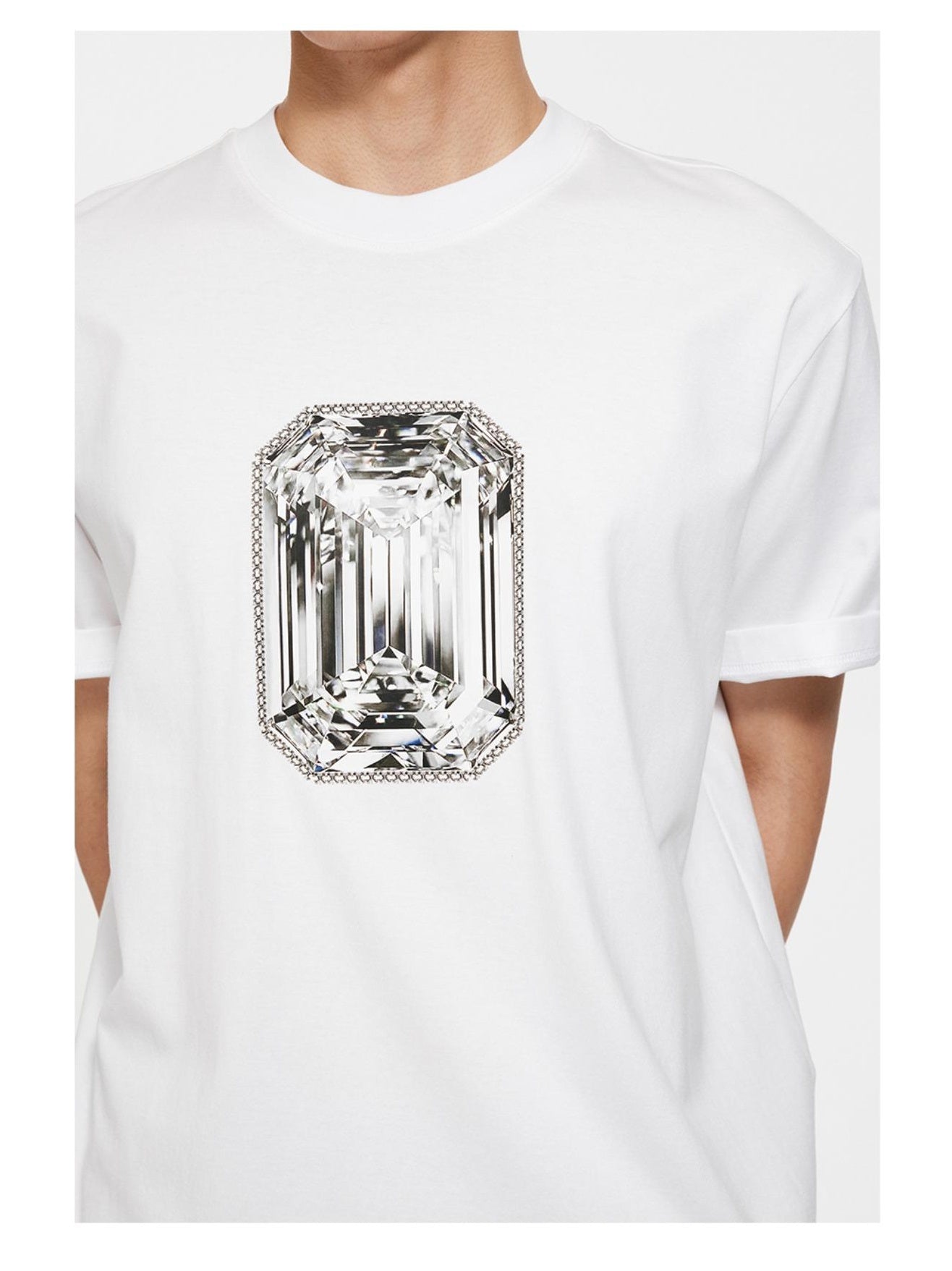 Square Diamond Print Short Sleeve Tee