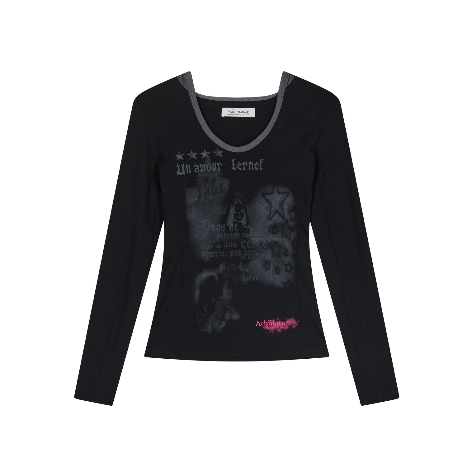 Star Rain Hooded Color Block Slim Fit Long Sleeve Cotton Tee