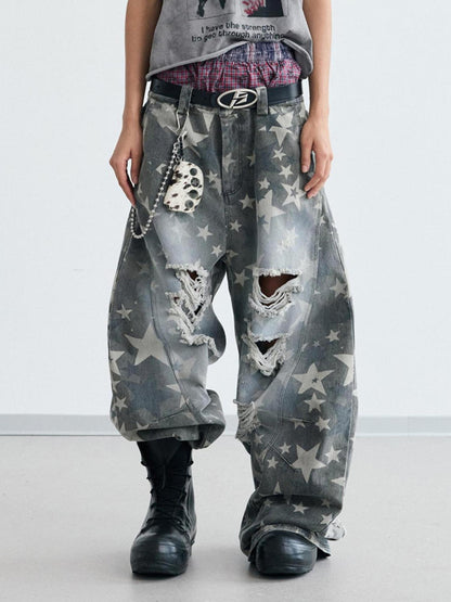 Peoplesense Star Ripped Scimitar Pants