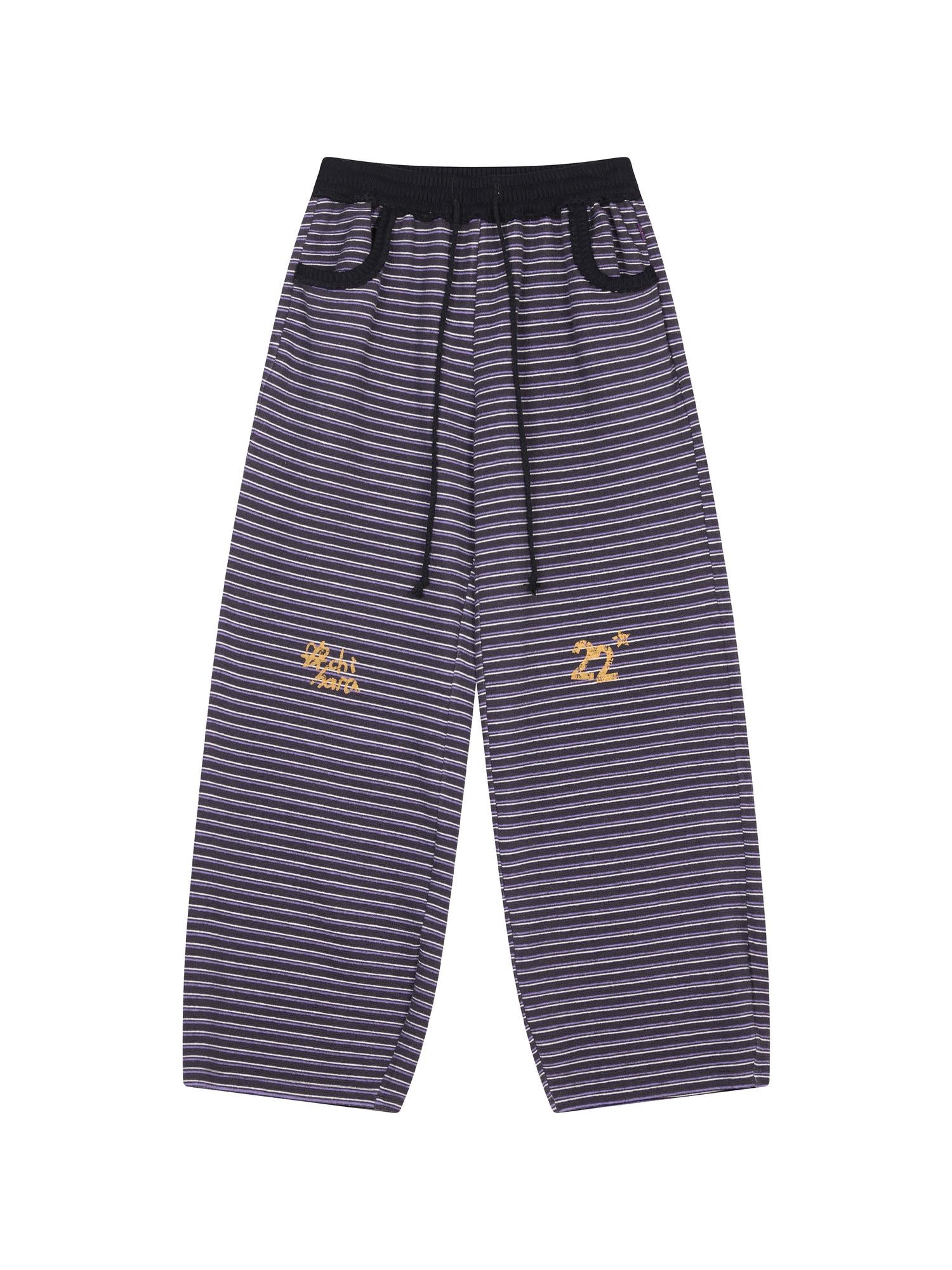 Achihara Breton Star Stripe Wide Leg Pants