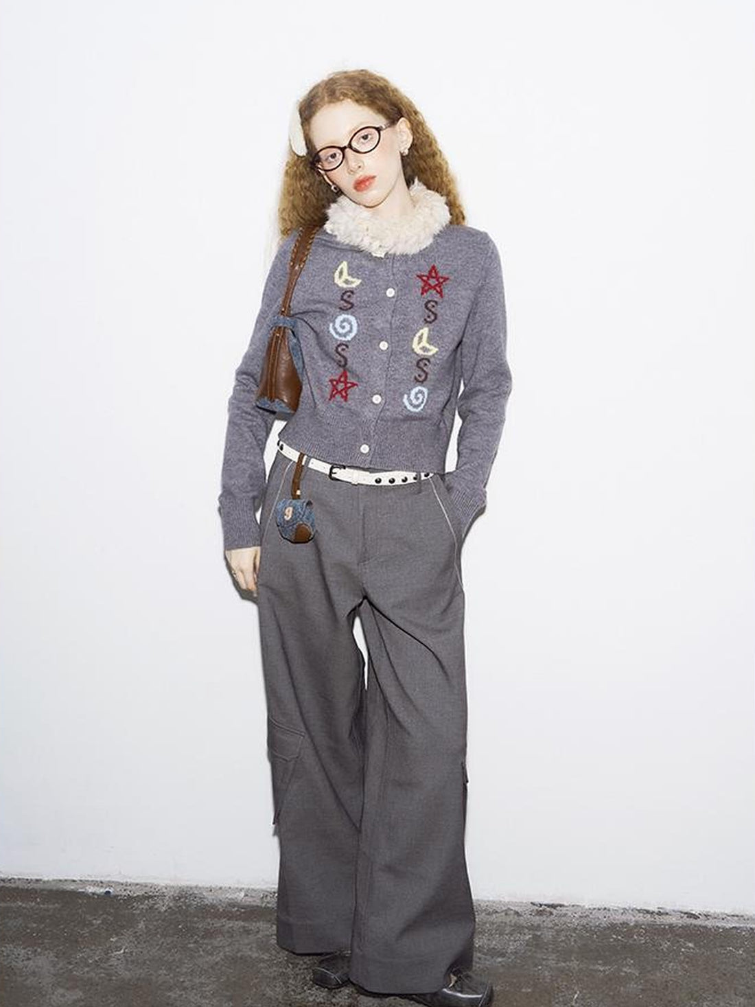 DIDDI MODA Starry Moon Knit Cardigan