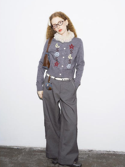 DIDDI MODA Starry Moon Knit Cardigan