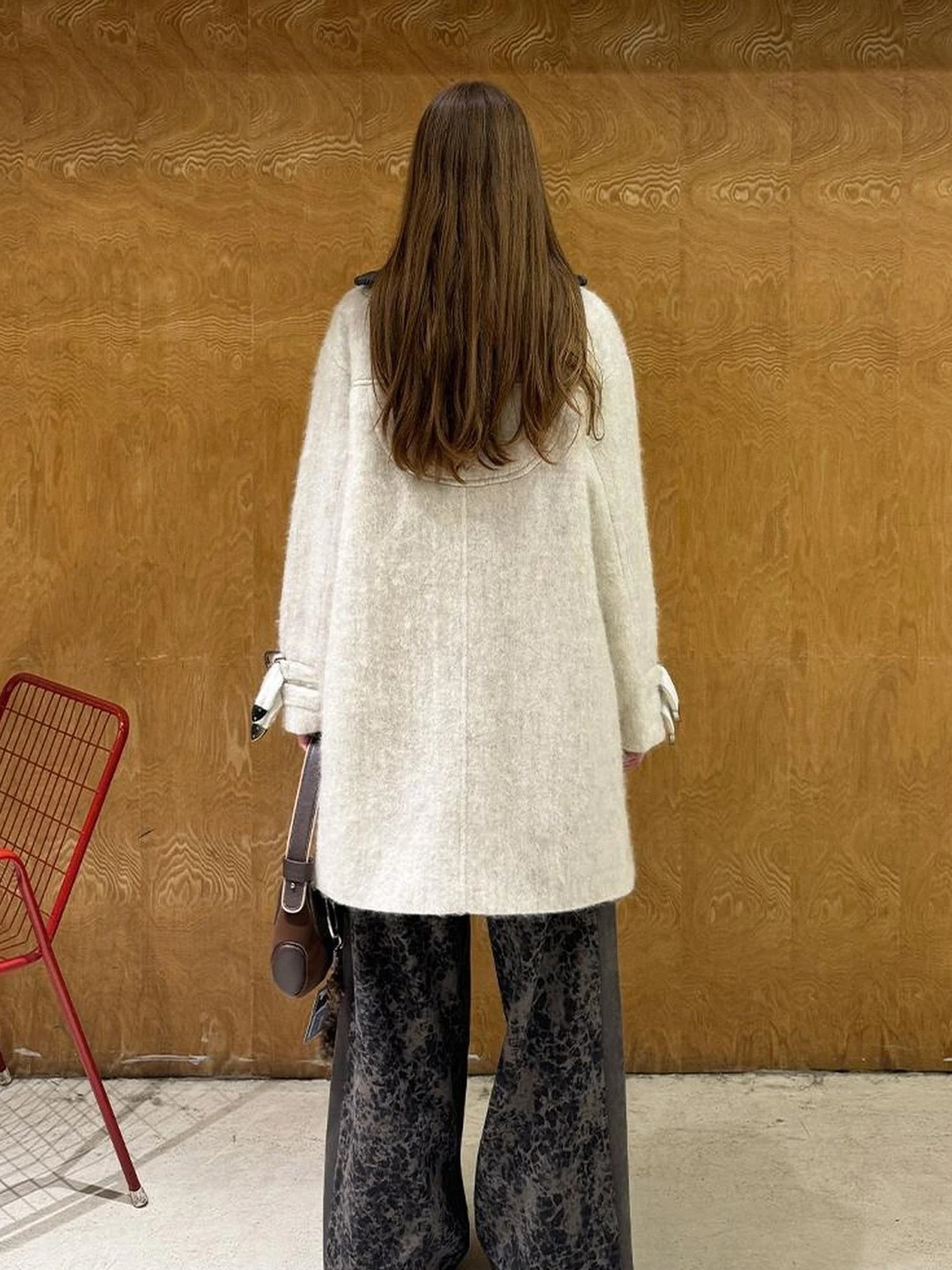 Starry Nail Wool Blend Trench Coat