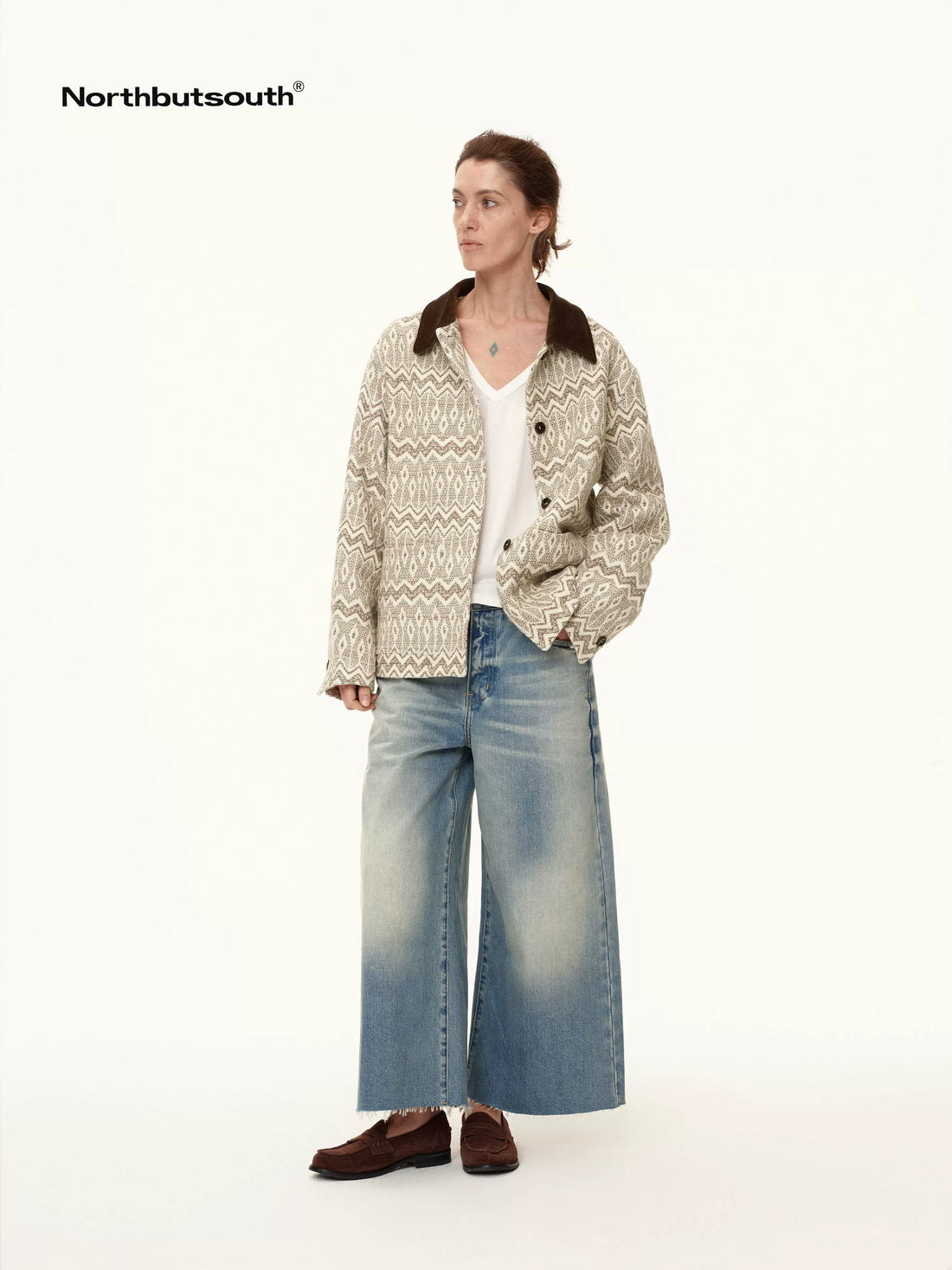 Stonewashed Frayed Hem Straight Leg Jeans