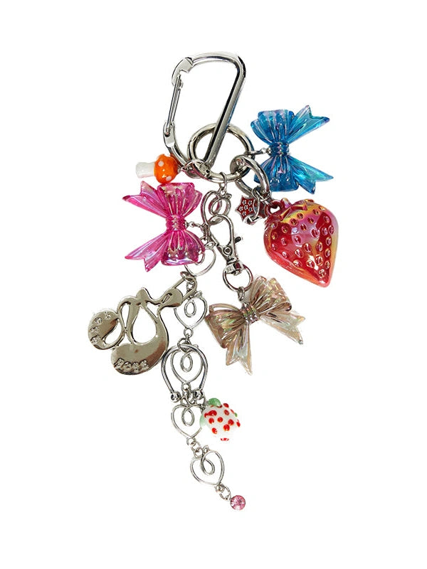 Strawberry Bow Metal Ornament
