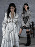 Street Punk Distressed Washed Cropped Striped Jacket Spring Coat