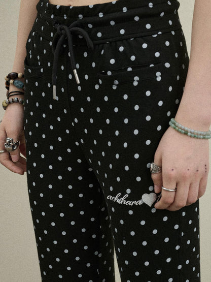 Achihara Stretch Acrylic Cotton Blend Flared Pants Toee