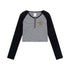 Achihara Los Angeles Stripe Spliced Crop Tee