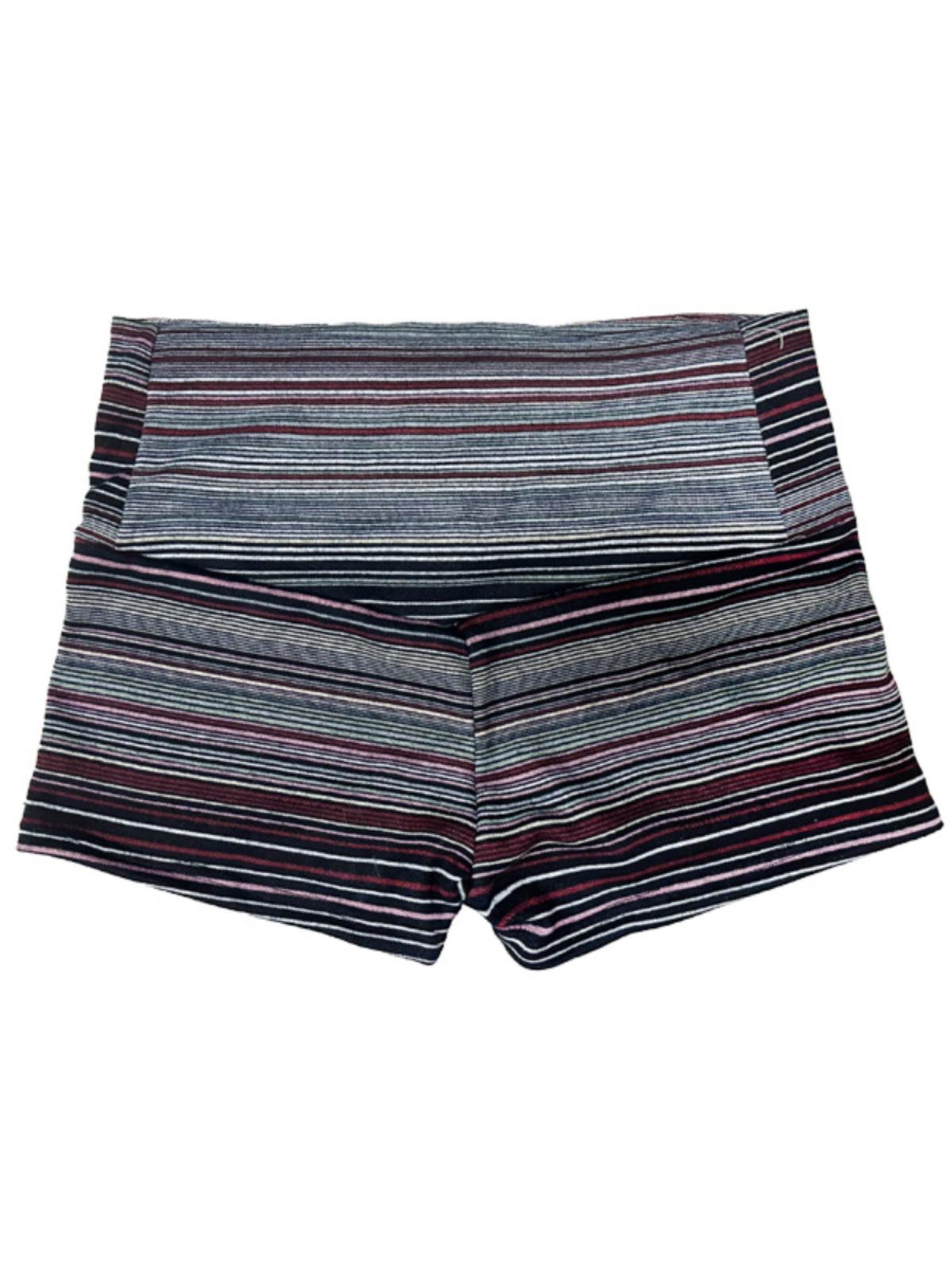 Striped Knit Slim Soft Skinny Short Leggings Pants