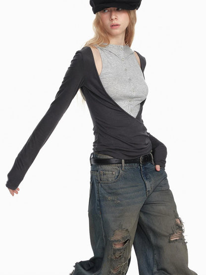 Stylish Black White Octagon Beret For Women Painter Hat